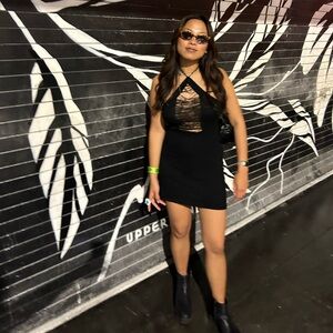 Super down veronesa halter dress